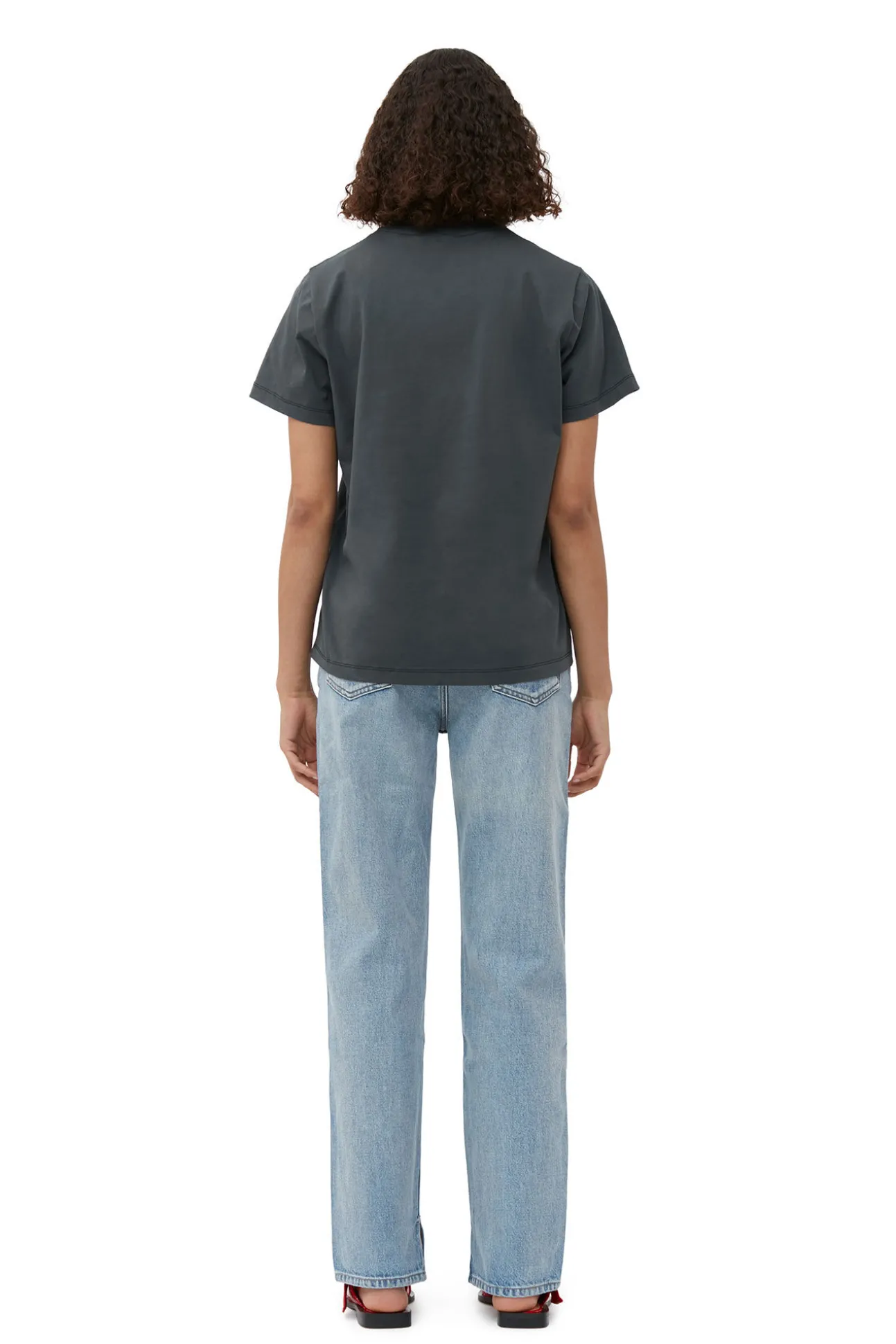 Flash Sale GANNI Lassiges Cat-T-Shirt Volcanic Ash