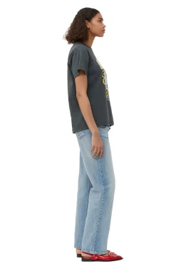 Flash Sale GANNI Lassiges Cat-T-Shirt Volcanic Ash