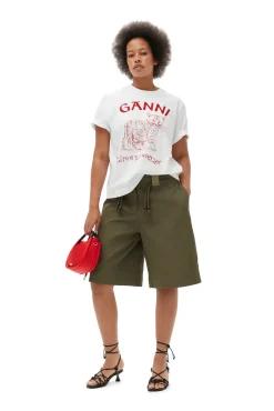 Store GANNI Lassiges Future-T-Shirt Bright White