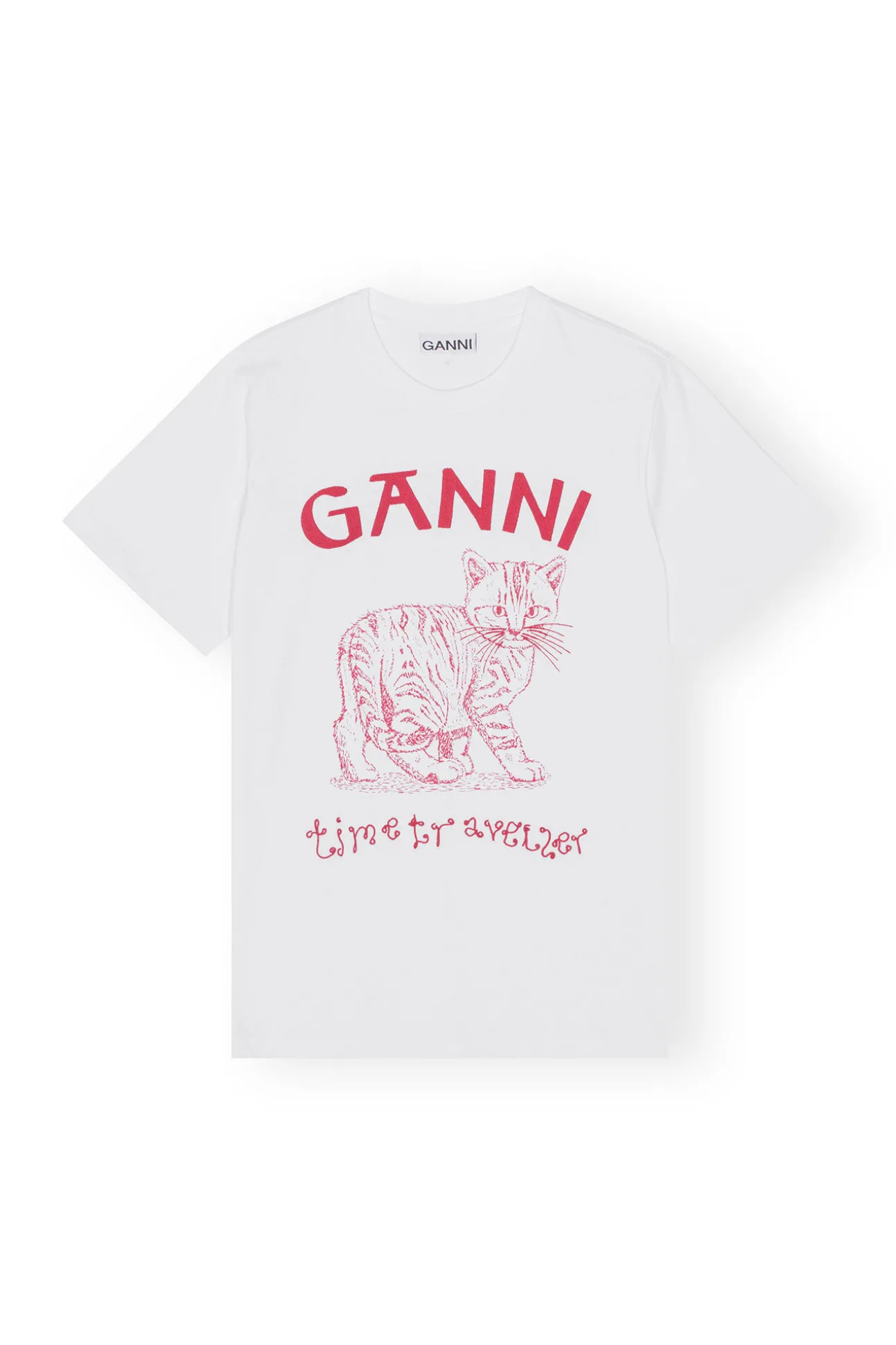 Store GANNI Lassiges Future-T-Shirt Bright White