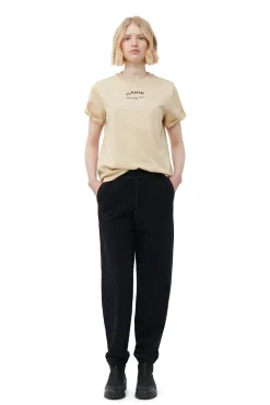 Hot GANNI Lassiges -T-Shirt Pale Khaki