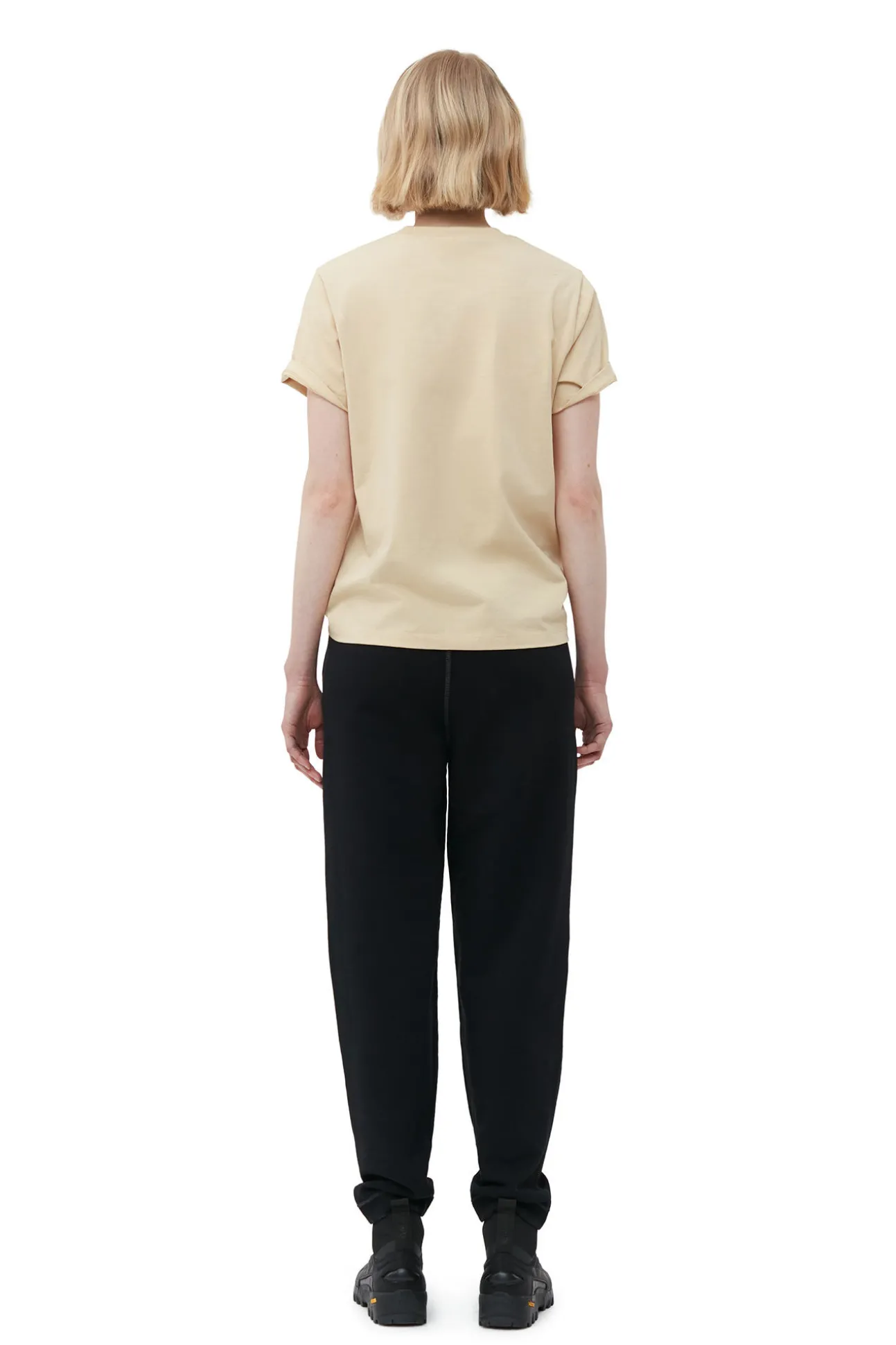 Hot GANNI Lassiges -T-Shirt Pale Khaki