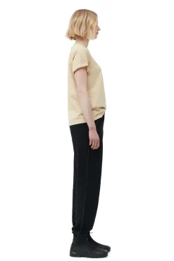 Hot GANNI Lassiges -T-Shirt Pale Khaki