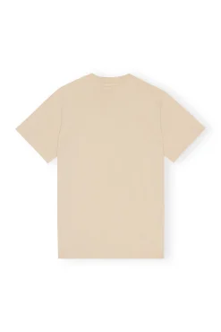 Hot GANNI Lassiges -T-Shirt Pale Khaki