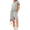 New GANNI Lassiges, Graues T-Shirt Mit O-Ausschnitt Paloma Melange