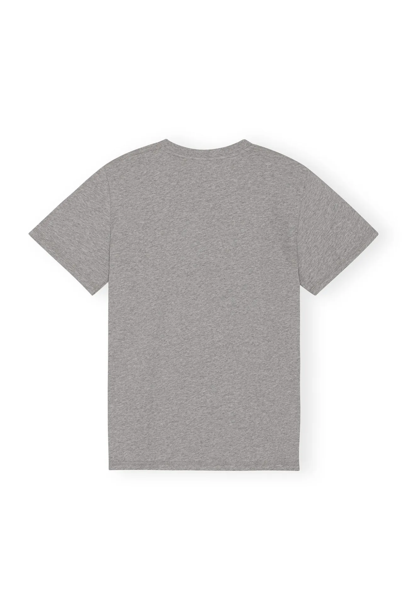 New GANNI Lassiges, Graues T-Shirt Mit O-Ausschnitt Paloma Melange