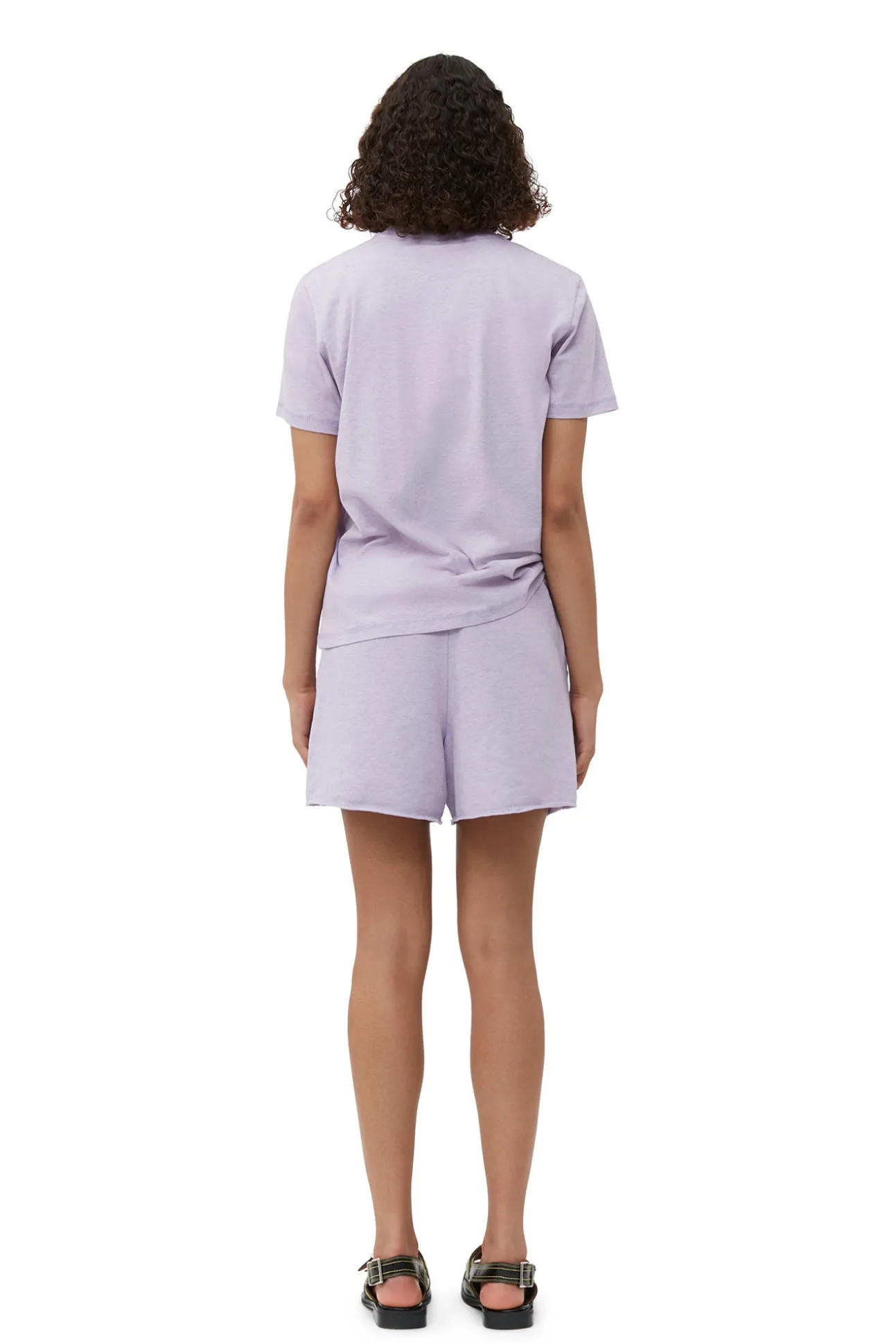 Shop GANNI Lassiges, Lila T-Shirt Mit O-Ausschnitt Orchid Petal