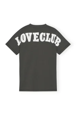 Store GANNI Lassiges Loveclub-T-Shirt Volcanic Ash