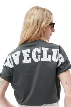 Store GANNI Lassiges Loveclub-T-Shirt Volcanic Ash