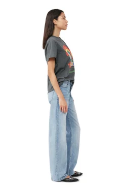 Hot GANNI Lassiges Rainbow-T-Shirt Volcanic Ash