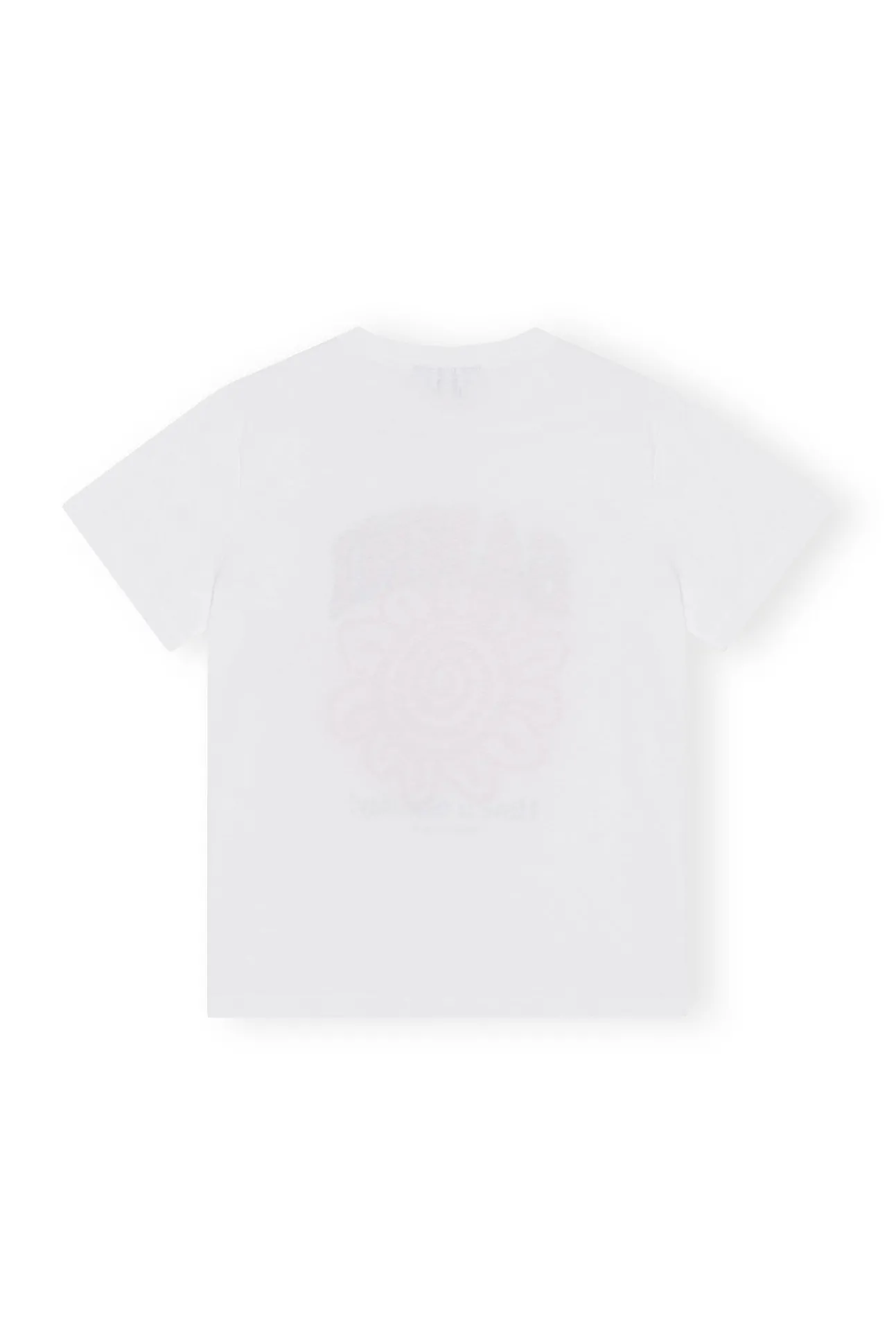 Shop GANNI Lassiges Rotes Blumen-T-Shirt Bright White
