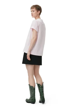 Best GANNI Lassiges Schmetterling-T-Shirt Light Lilac