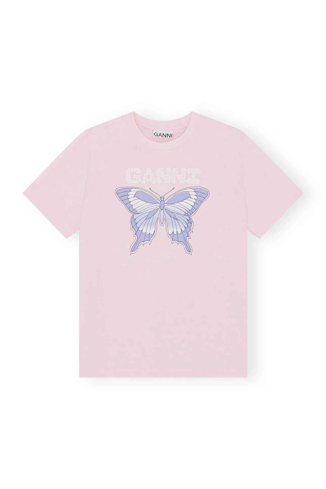 Best GANNI Lassiges Schmetterling-T-Shirt Light Lilac