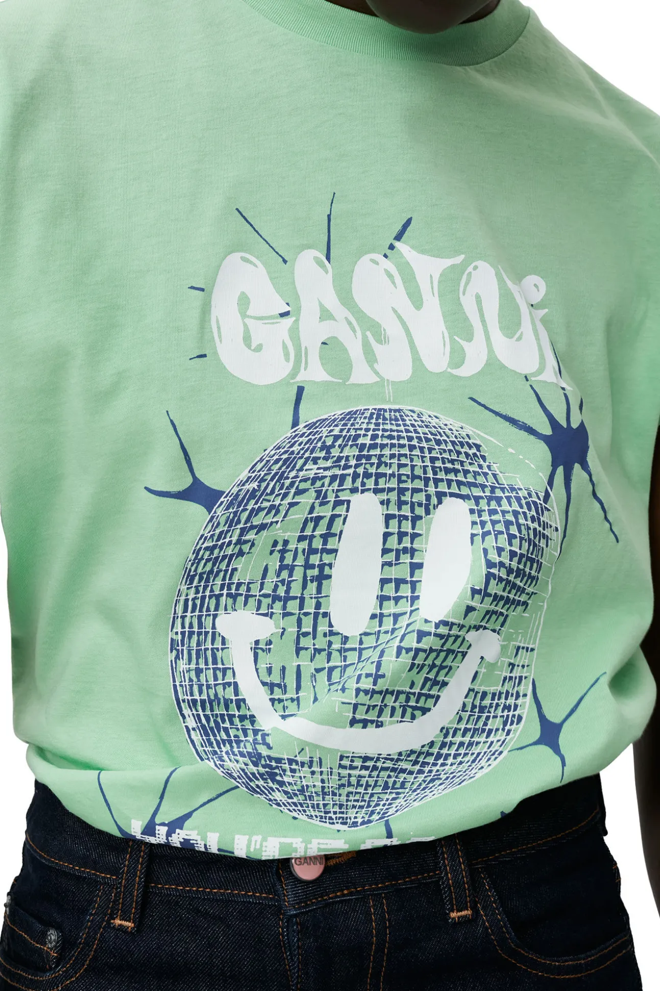 Discount GANNI Lassiges Smiley-T-Shirt Peapod