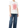 Cheap GANNI Lassiges Strawberry-T-Shirt Egret