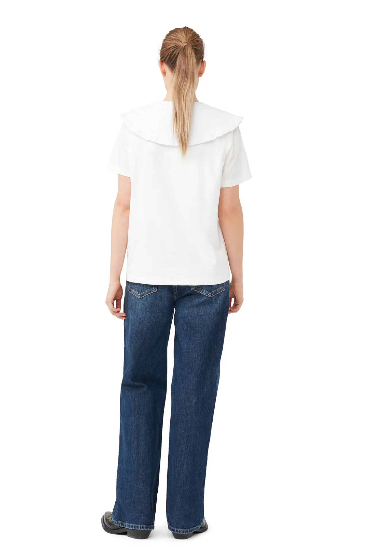 Cheap GANNI Lassiges Strawberry-T-Shirt Egret