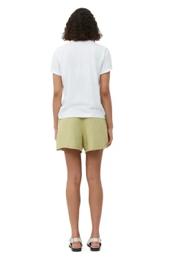 Clearance GANNI Lassiges, Weises T-Shirt Mit O-Ausschnitt Bright White