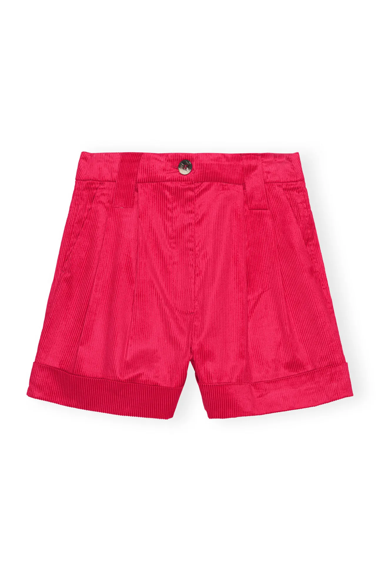 Best GANNI Leichte Glanzende Corduroy-Shorts Love Potion