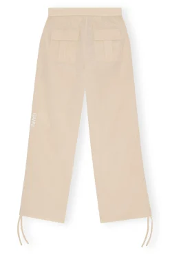 Outlet GANNI Leichte Tech-Hose Mit Kordelzug Biscotti