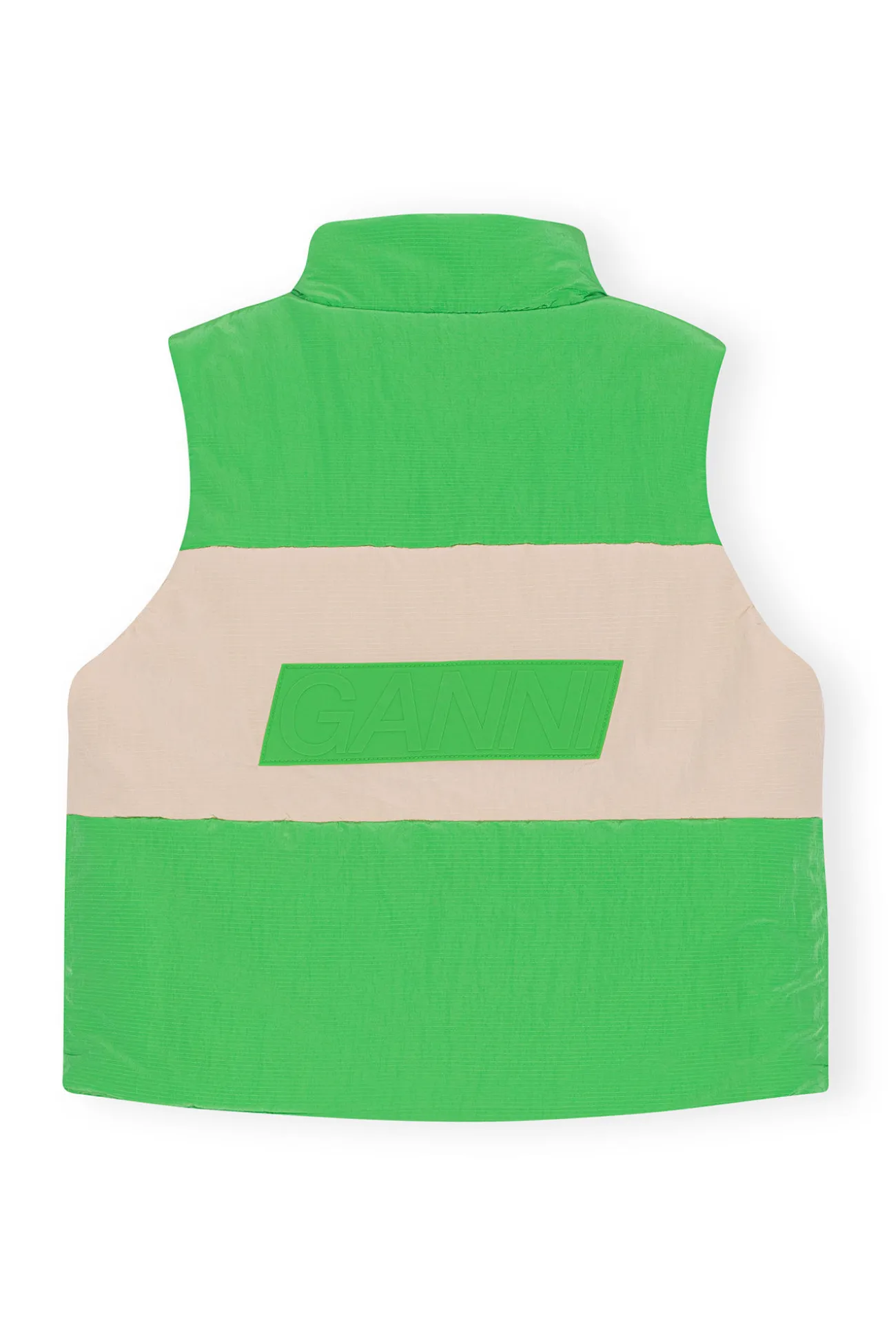 Shop GANNI Leichte Tech-Pufferweste Zum Wenden Classic Green