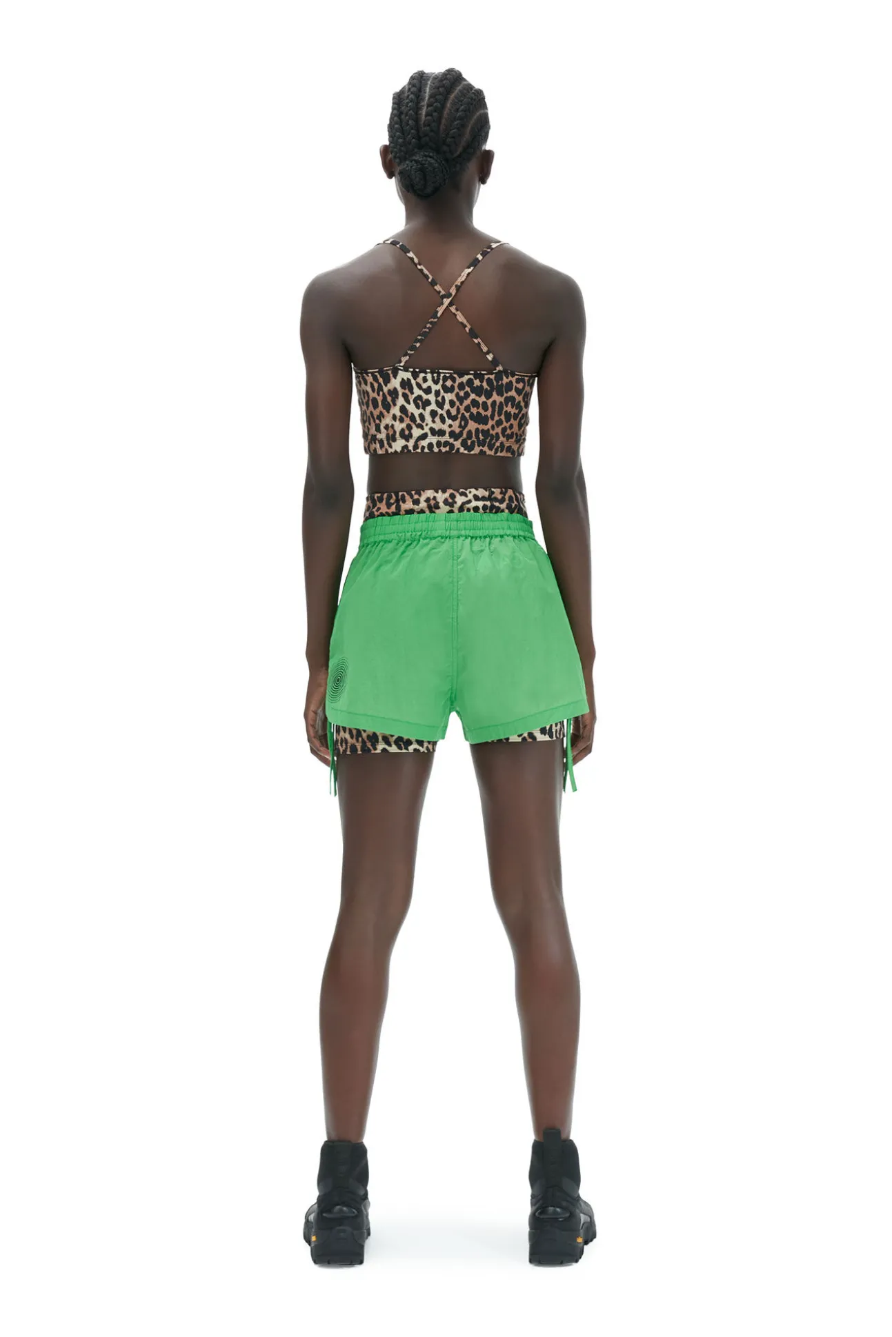 Store GANNI Leichte Tech-Shorts Mit Kordelzug Classic Green