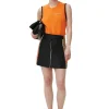 New GANNI Leichter, Wattierter Minirock Mit Colourblock Block Colour