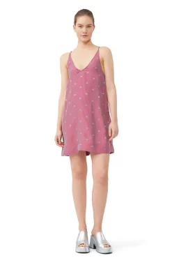 Hot GANNI Leichtes Mini-Tragerkleid Mit Jacquardriemen Love Potion