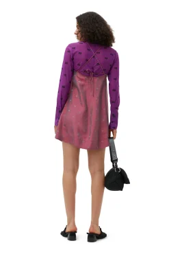 Hot GANNI Leichtes Mini-Tragerkleid Mit Jacquardriemen Love Potion