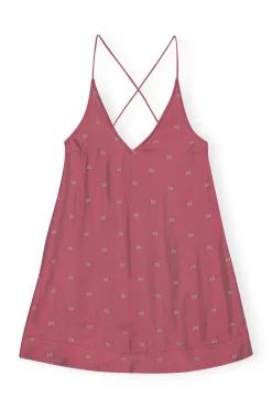 Hot GANNI Leichtes Mini-Tragerkleid Mit Jacquardriemen Love Potion