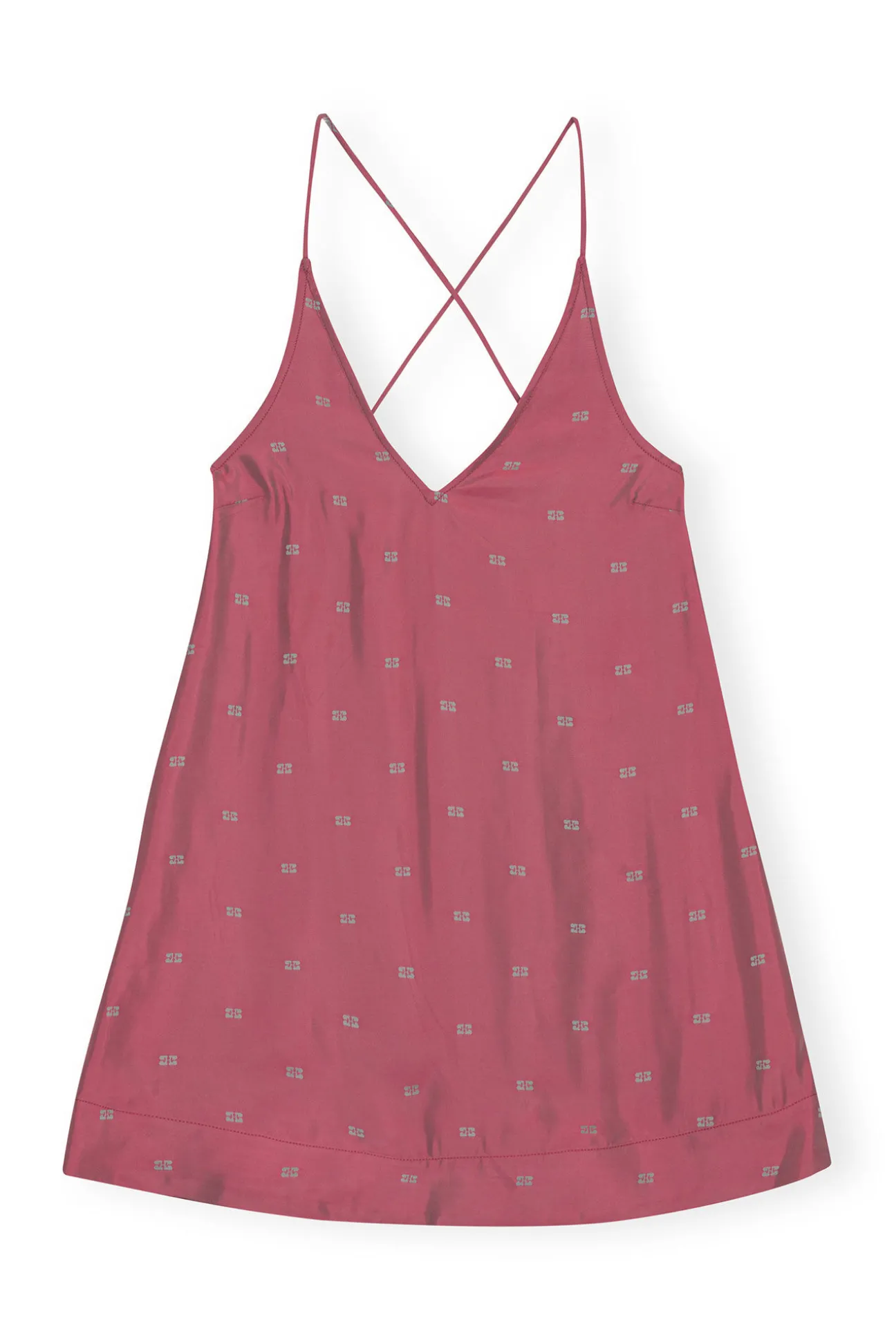 Hot GANNI Leichtes Mini-Tragerkleid Mit Jacquardriemen Love Potion