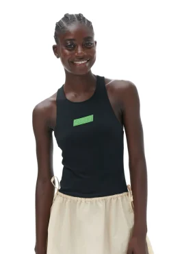 New GANNI Leichtes Tech-Kleid Mit Kordelzug Biscotti