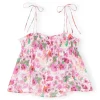 Clearance GANNI Light Cotton Tieband Strap Top Sugar Plum
