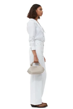 Hot GANNI Light Grey Bou Bag Oyster Gray