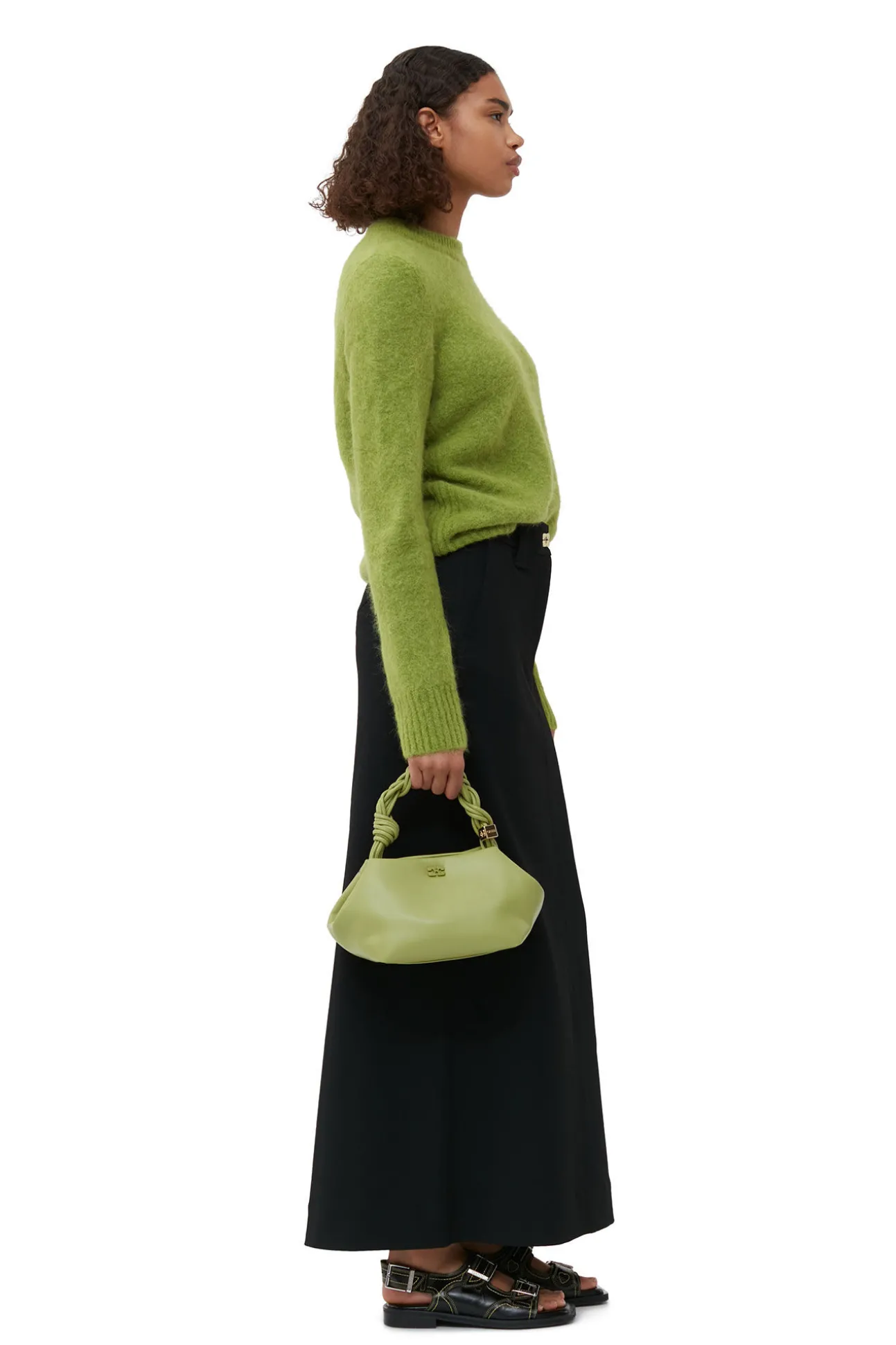 Cheap GANNI Light Khaki Bou Bag Mosstone