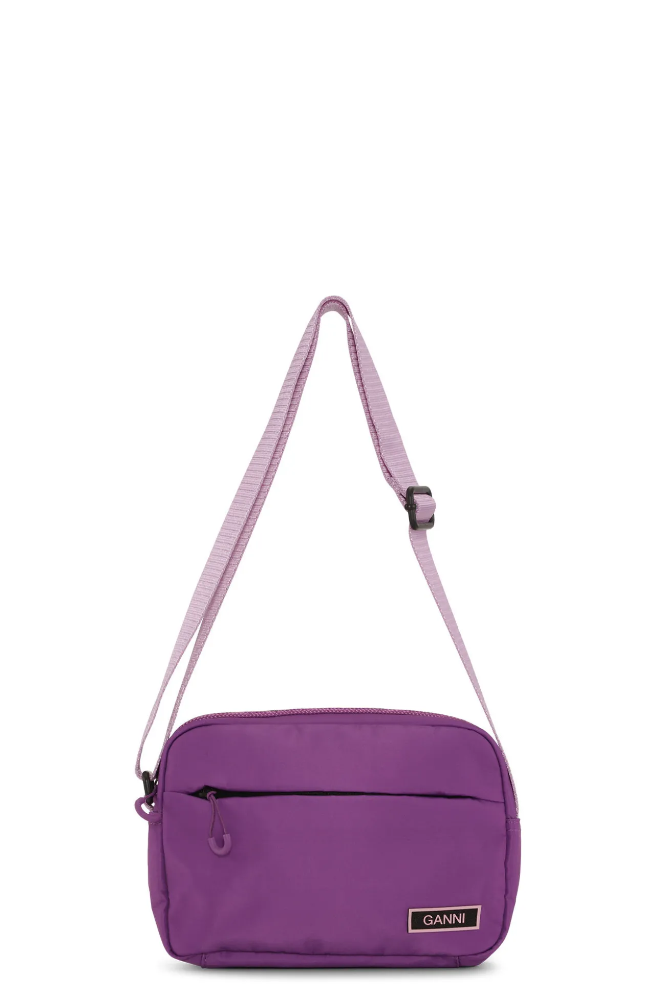 New GANNI Lila Festival-Tasche Aus Tech-Gewebe Purple Wine