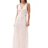Online GANNI Lila Maxikleid Aus Satin Light Lilac