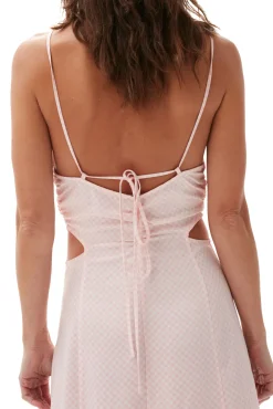 Online GANNI Lila Maxikleid Aus Satin Light Lilac