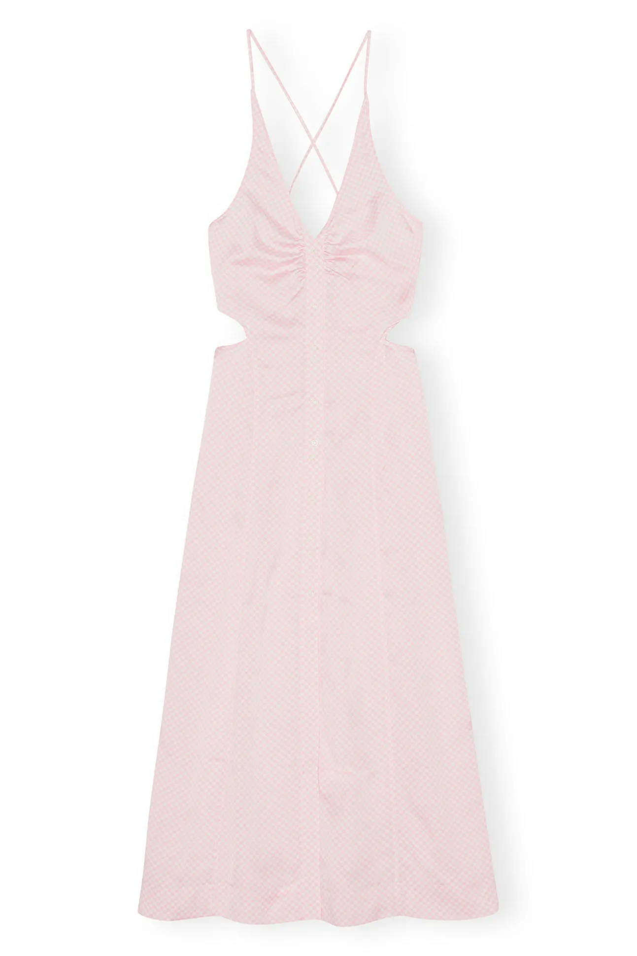 Online GANNI Lila Maxikleid Aus Satin Light Lilac