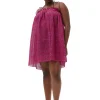 Sale GANNI Lila Tragerkleid Mit Broderie-Anglaise Sparkling Grape