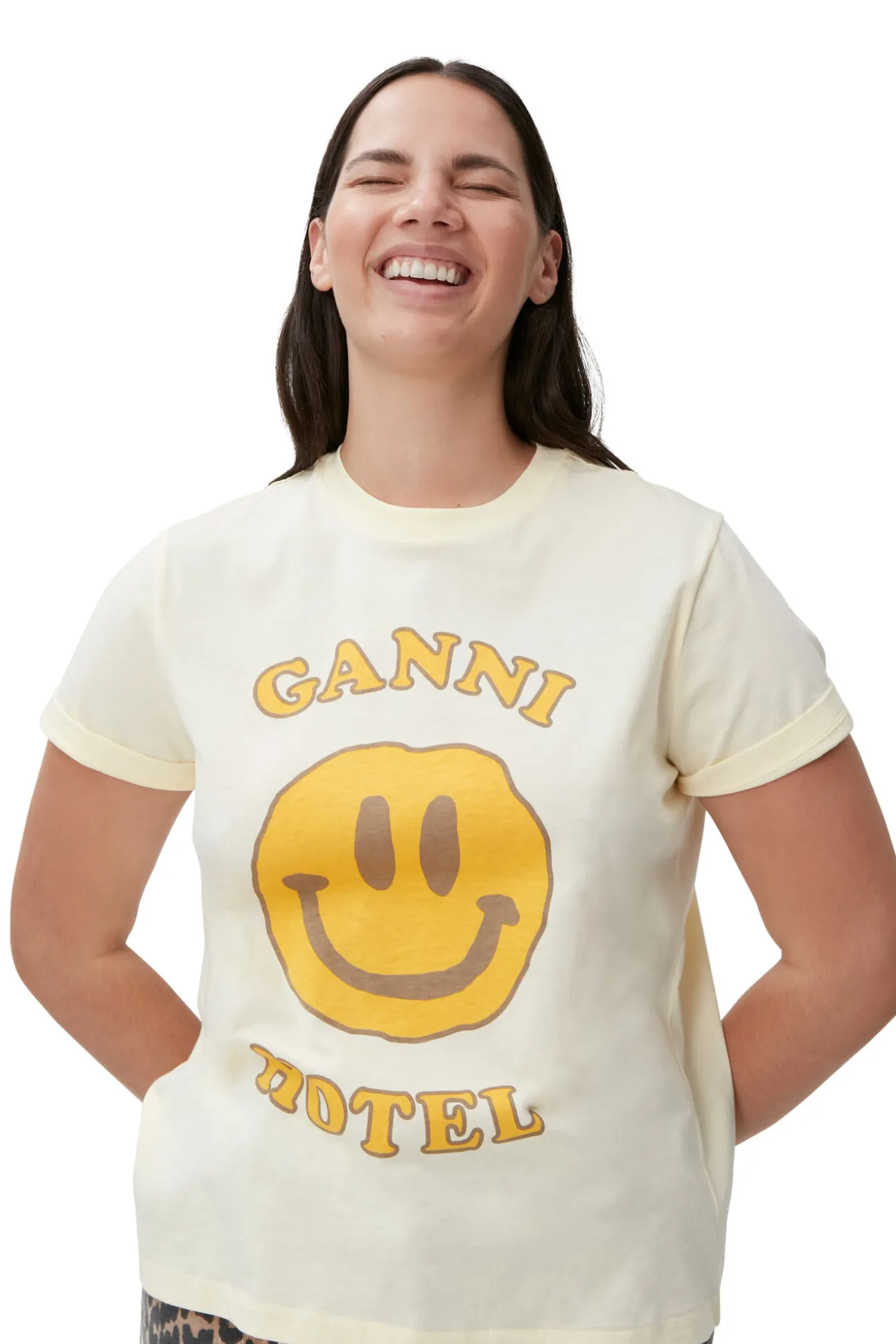 Best Sale GANNI Logo-T-Shirt Flan