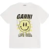 Best Sale GANNI „Love Club“-T-Shirt Bright White