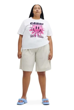 Sale GANNI „Love Club“-T-Shirt Bright White