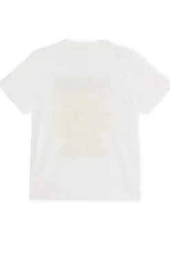 Best Sale GANNI „Love Club“-T-Shirt Bright White