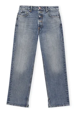 Shop GANNI Lovy Jeans Mid Blue Vintage