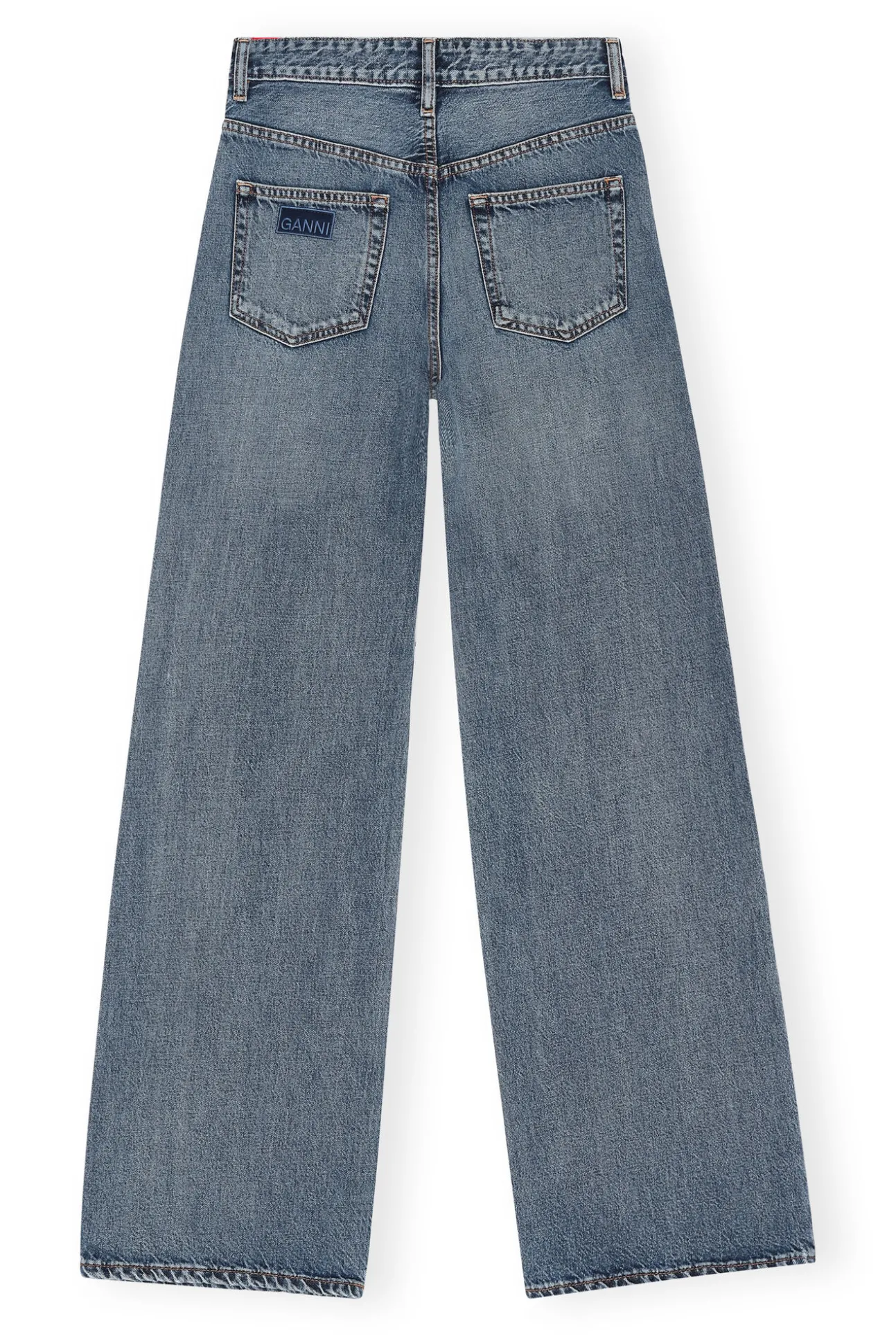 Store GANNI Magny Jeans Mid Blue Vintage