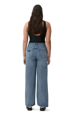 Store GANNI Magny Jeans Mid Blue Vintage