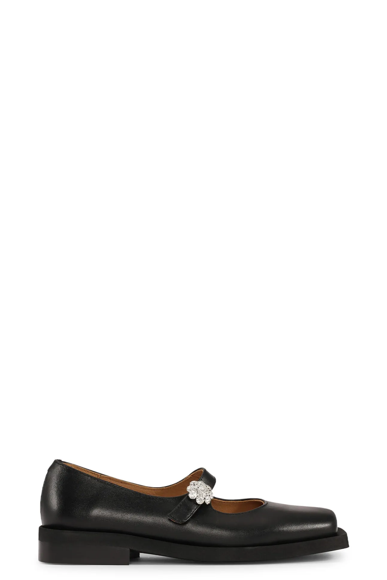 Outlet GANNI Mary-Jane-Ballerinas Black