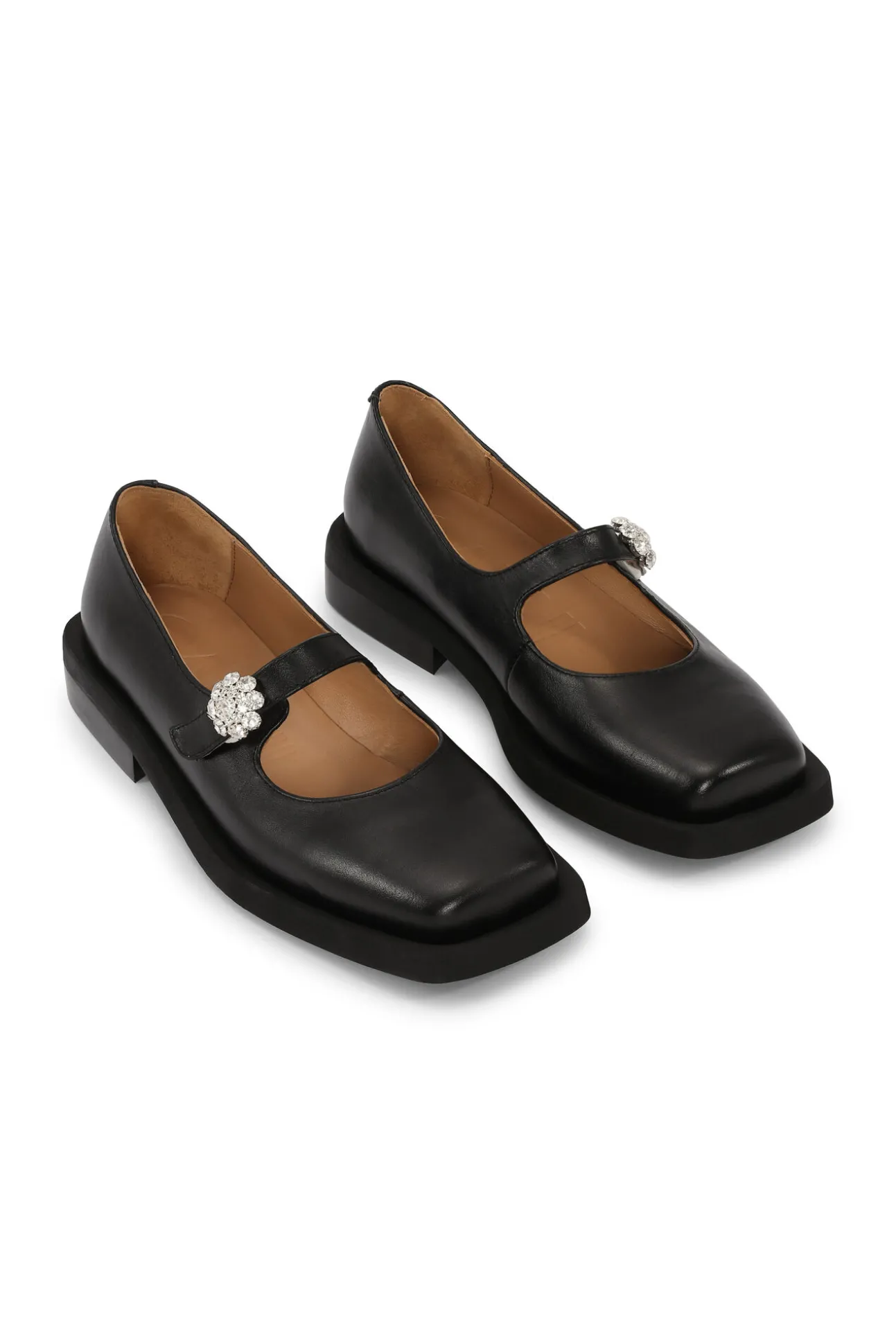 Outlet GANNI Mary-Jane-Ballerinas Black