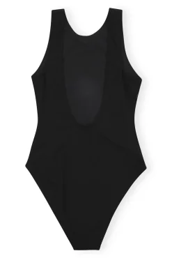 Flash Sale GANNI Matter Sporty-Badeanzug Aus Recyceltem Material Black