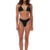 Online GANNI Mattes String-Bikinioberteil Aus Recyceltem Material Black